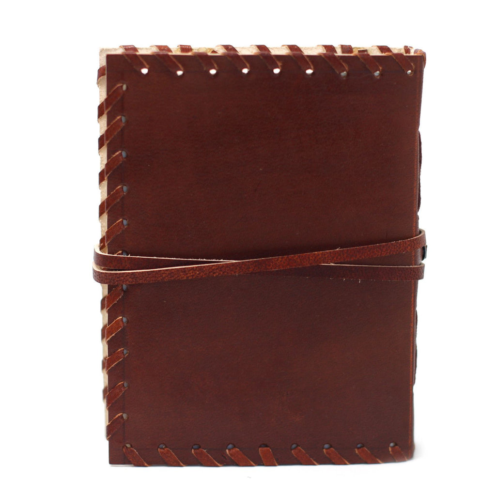 Leather Book of Thoughts with Wrap Notebook (15x10")