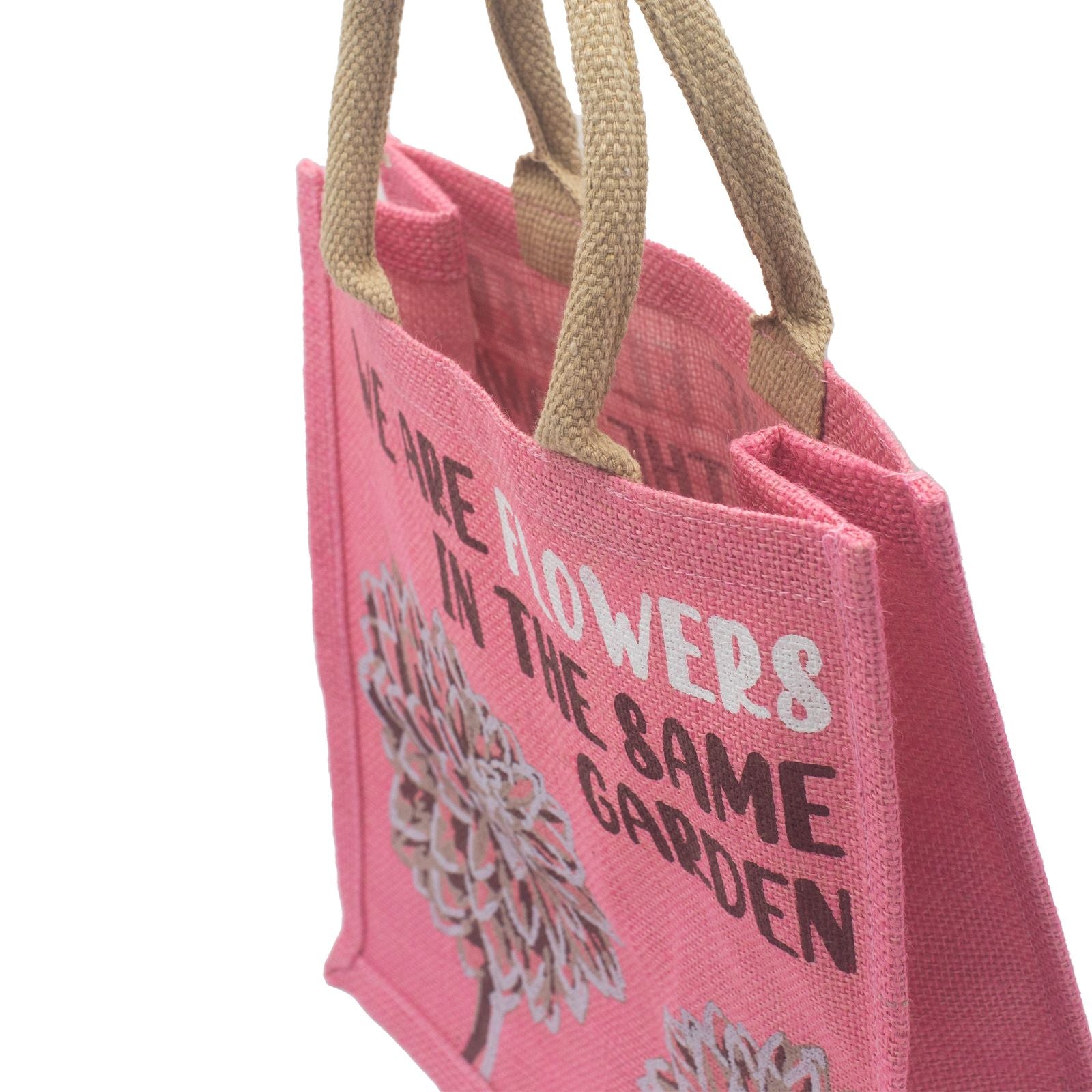 Printed Jute Bag - We are Flowers - Natural
