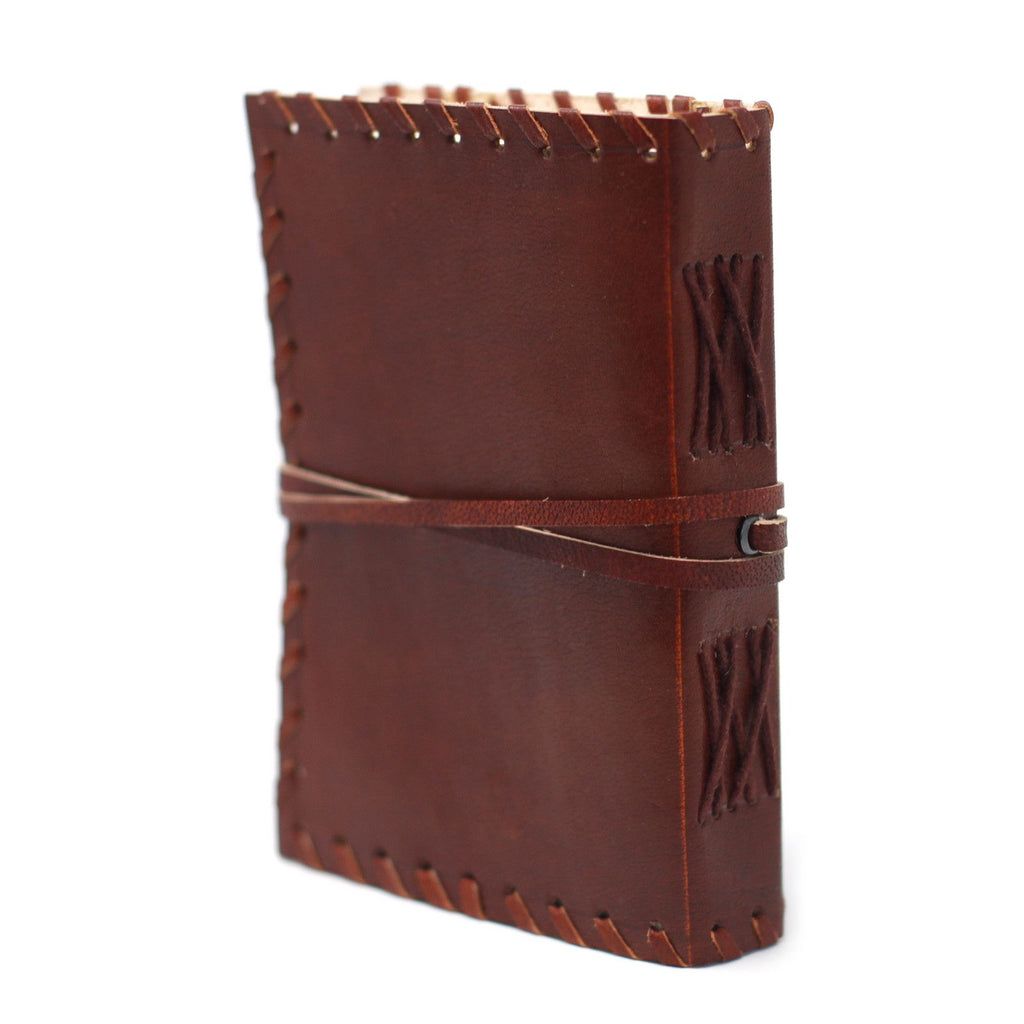 Leather Book of Thoughts with Wrap Notebook (15x10")