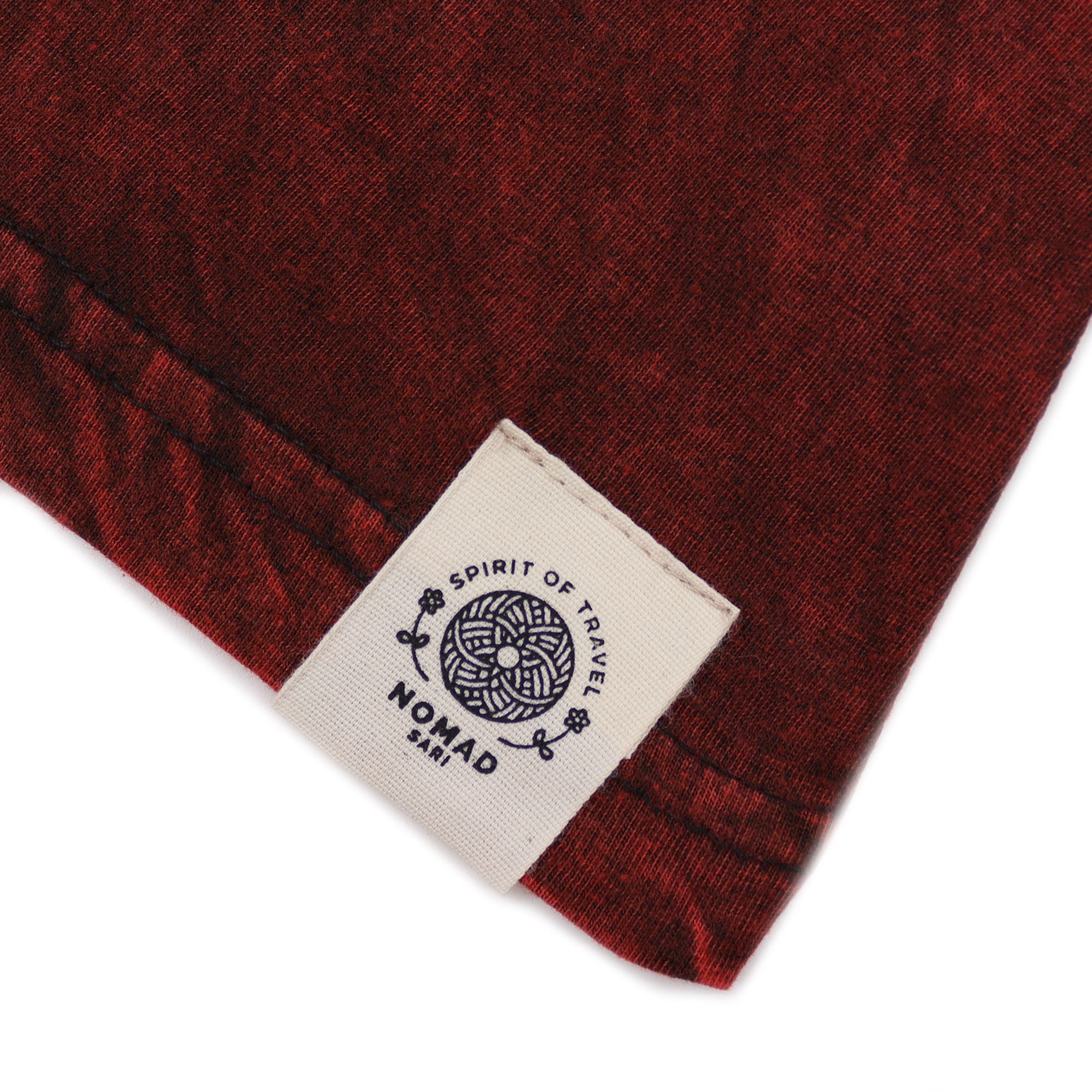 Small Stone Washed Teashirt - Mandala - Maroon