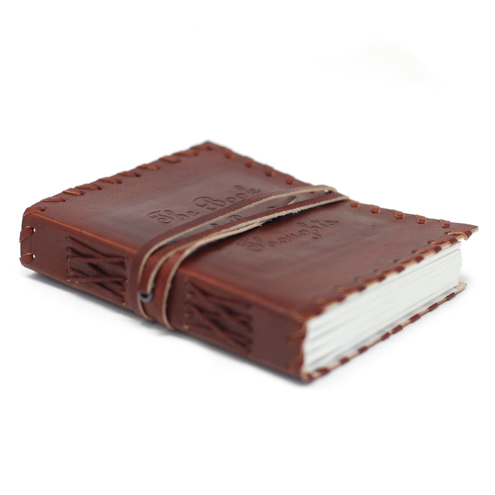 Leather Book of Thoughts with Wrap Notebook (15x10")