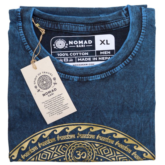 XLarge Stone Washed Teashirt - Chakra - Blue