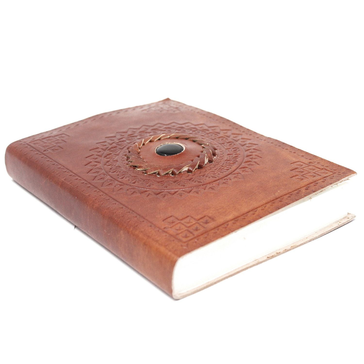 Leather Black Onyx Notebook 17x12 cm