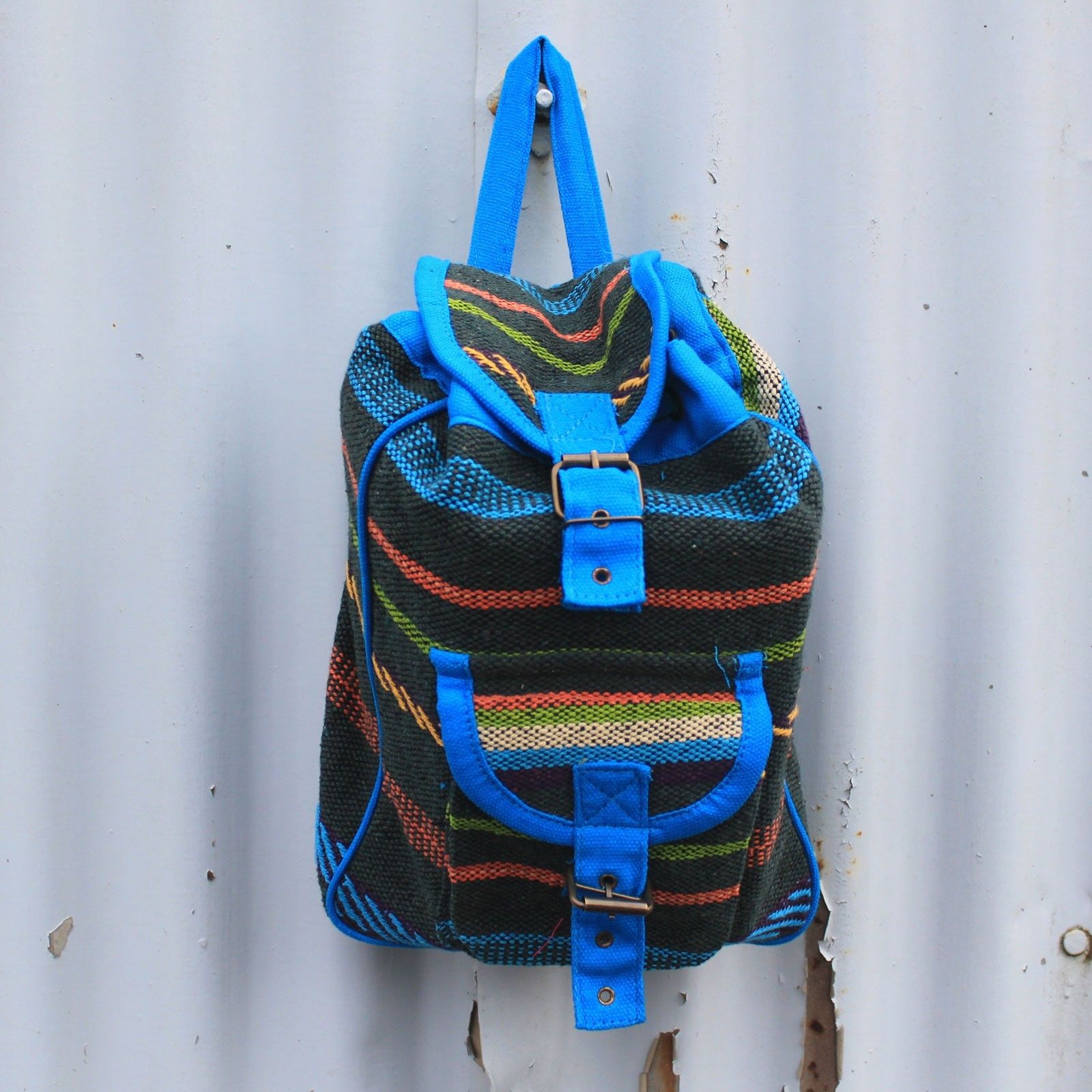 Small Nepali Backpack  - Blue