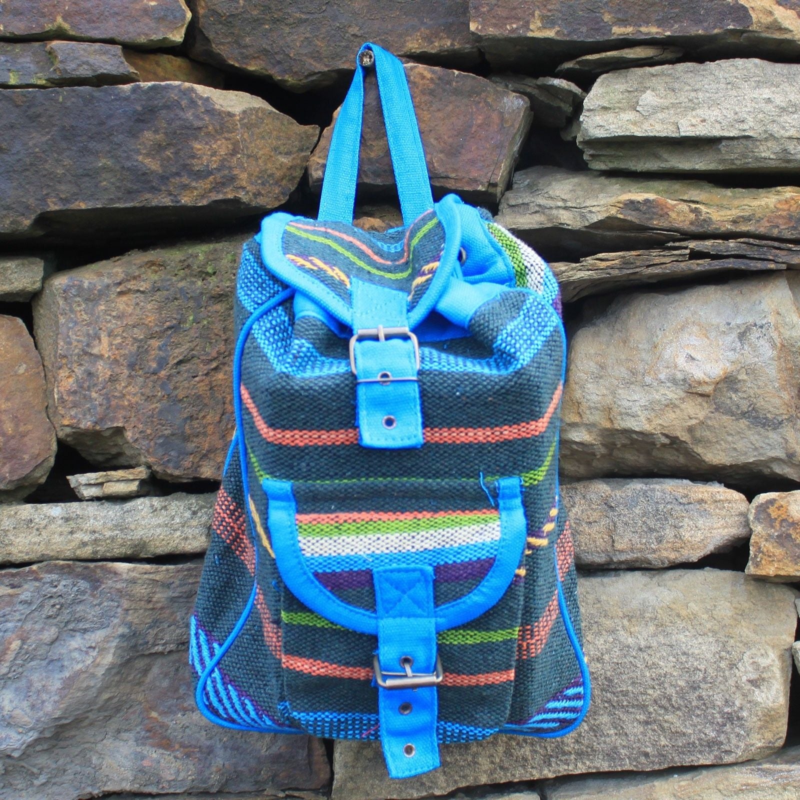 Small Nepali Backpack  - Blue