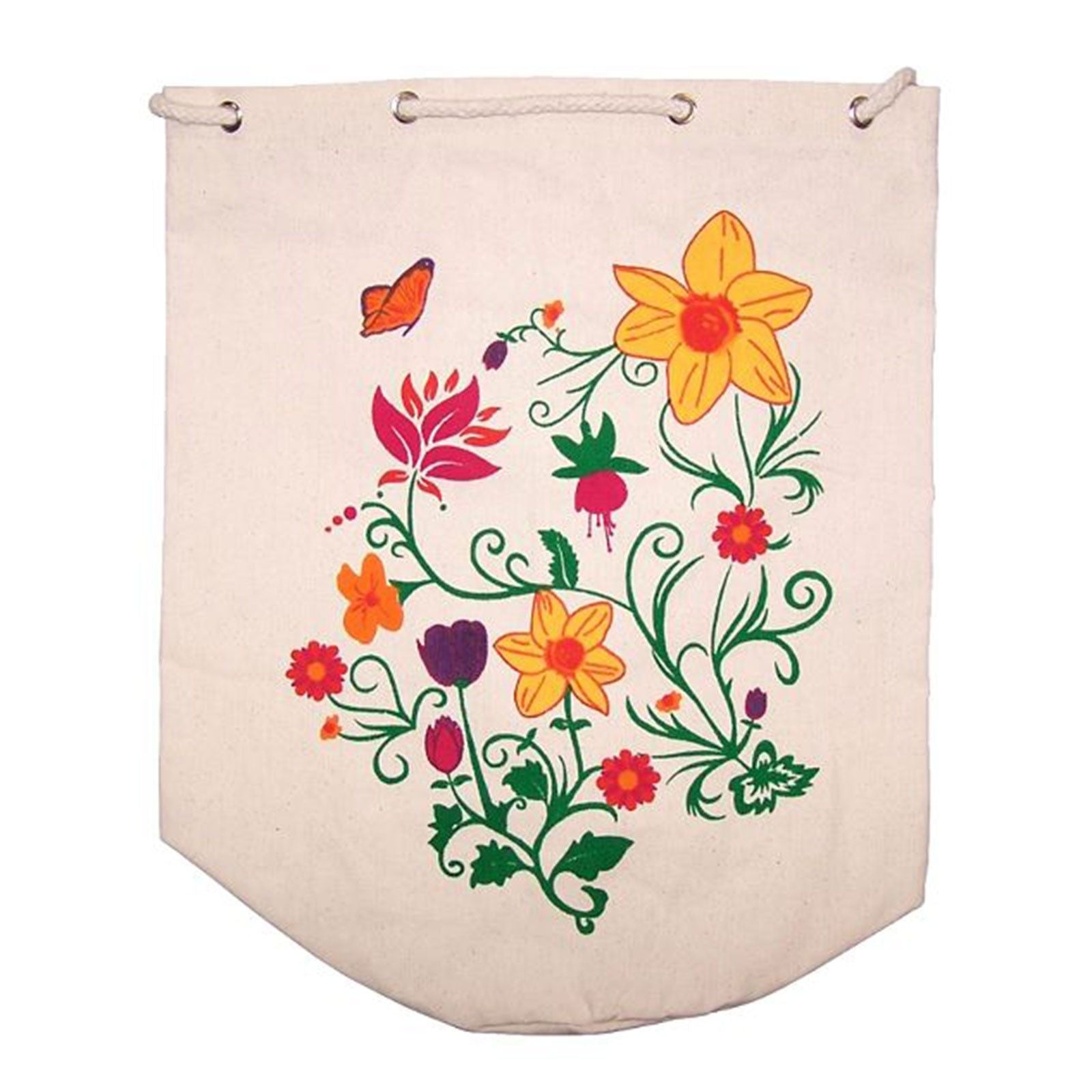 Cotton Duffel Bag asst Summer Flowers