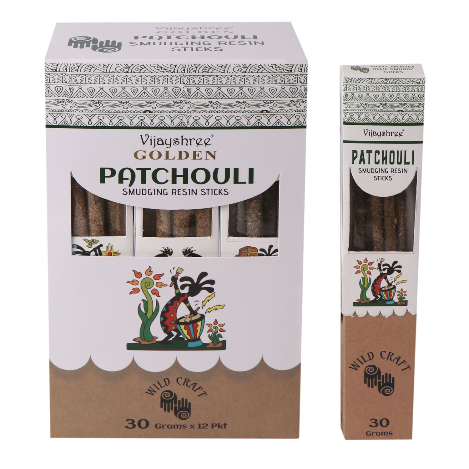 30g Golden Patchouli Smudging Resin Sticks (6s)